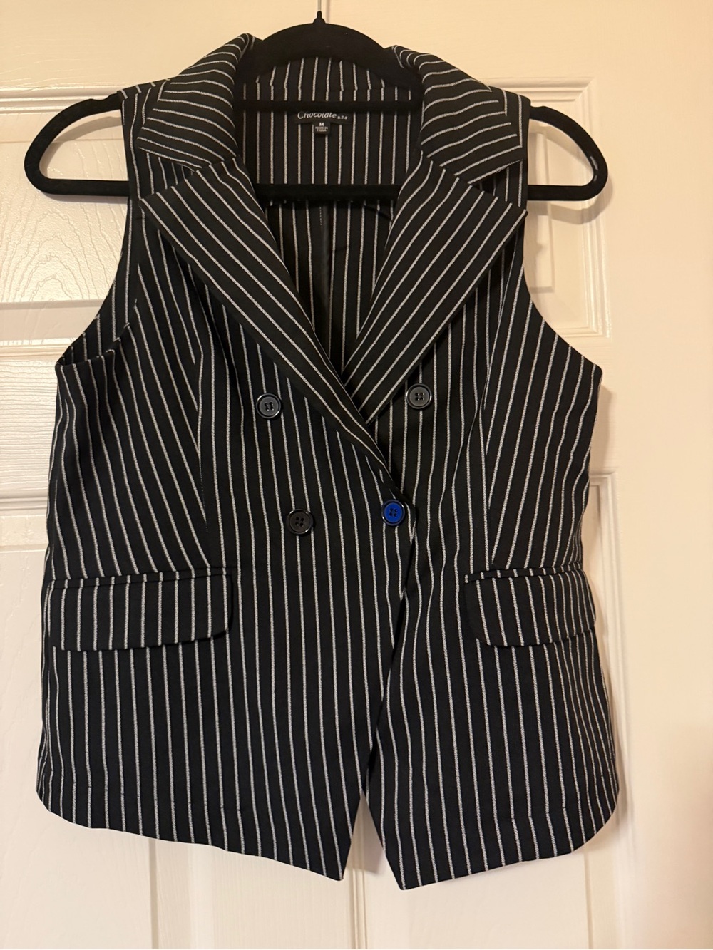 ✨ Pinstripe Double-Breasted Vest – “12:12 Power & Poise Edition” ✨🧚‍♀️💫